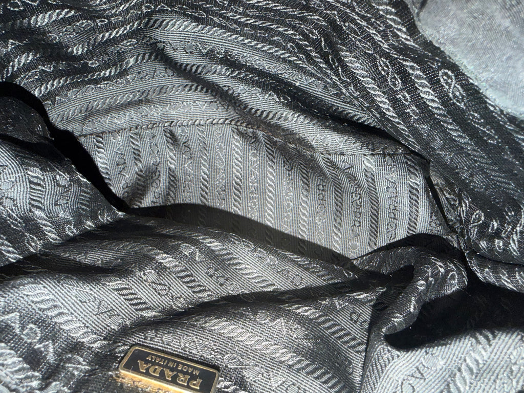Prada Nylon Tessuto Hobo Turnlock Shoulder Flap