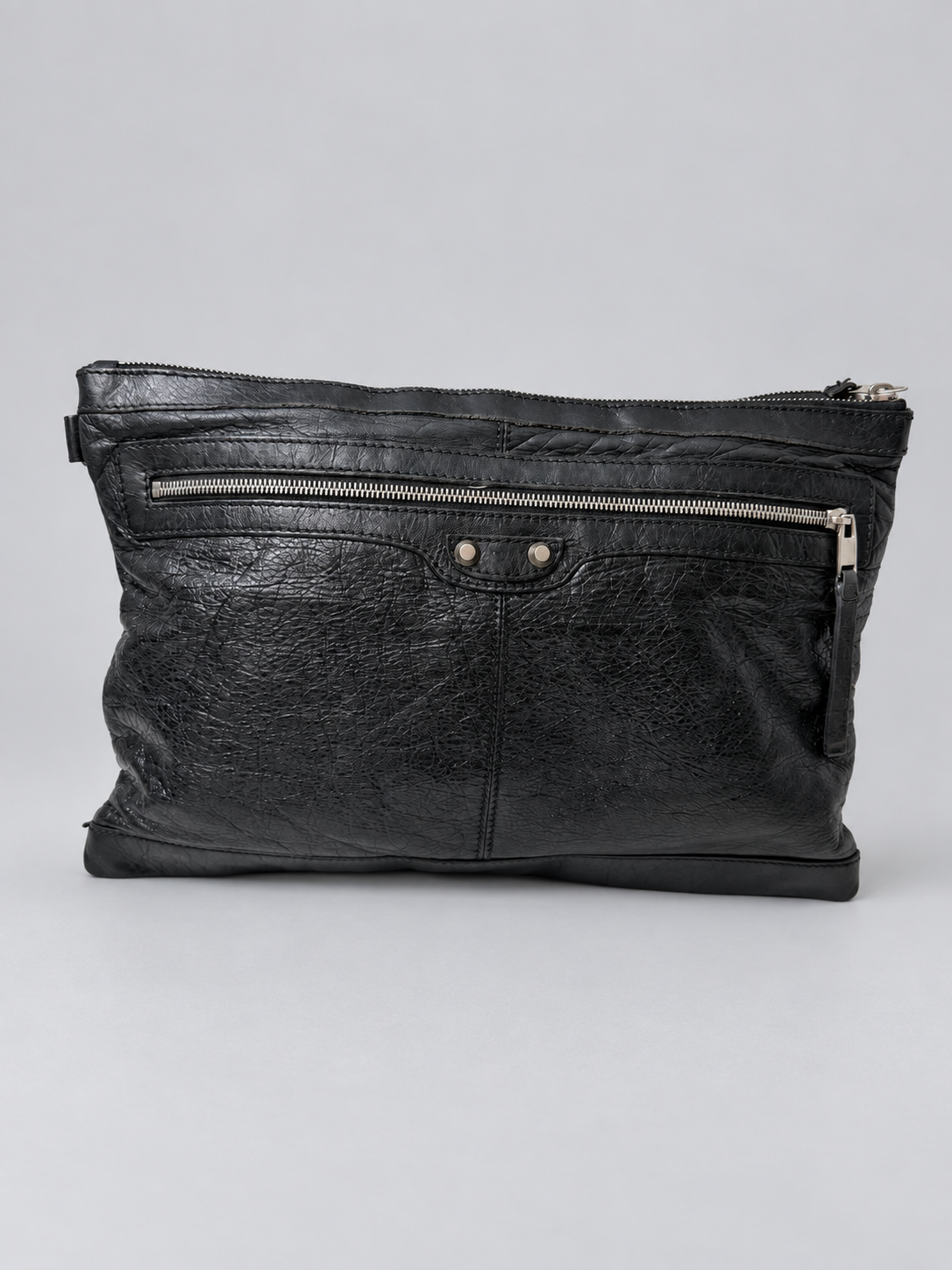 Balenciaga Lambskin Zipper Clutch