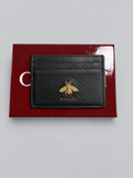 Gucci Animalier Card Holder Pebbled Leather