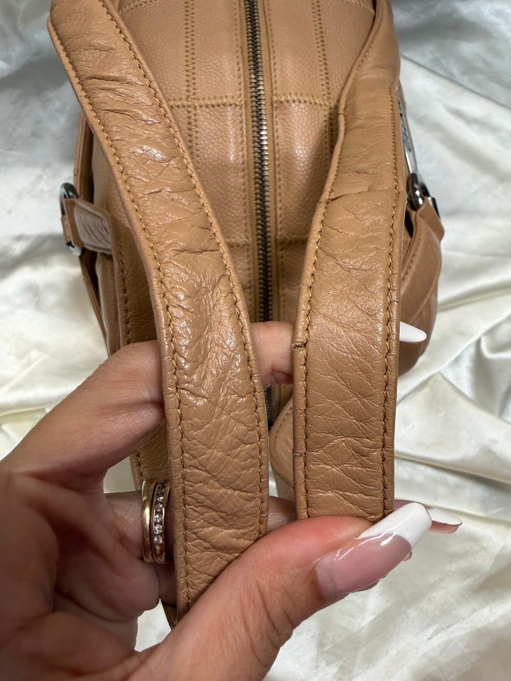 Chanel Stitch Bowler Boston Quilted Chocolate Bar