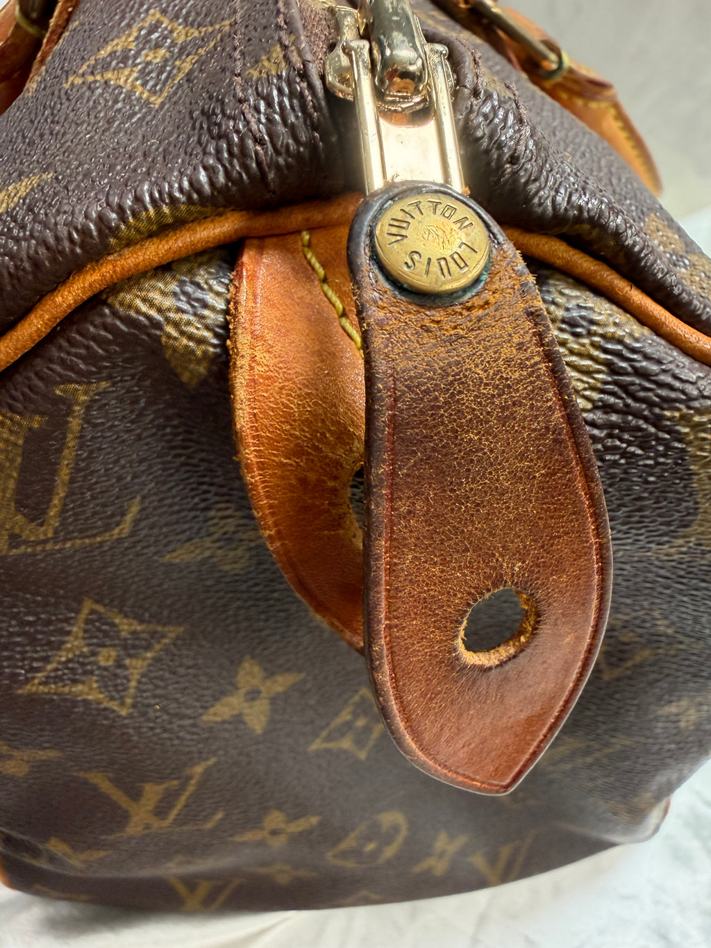Louis Vuitton Monogram Speedy 30 Satchel Boston Bowler