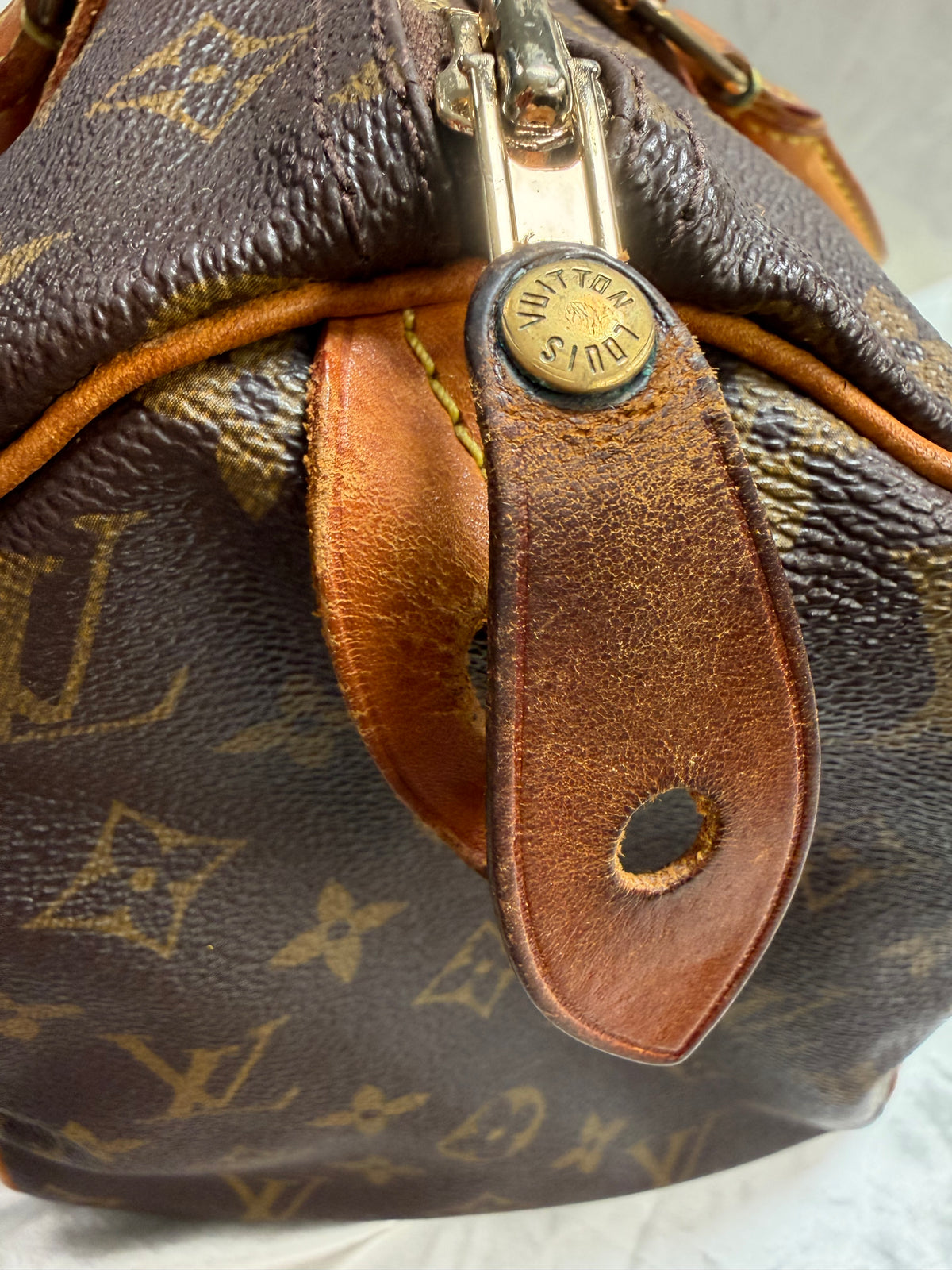 Louis Vuitton Monogram Speedy 30 Satchel Boston Bowler