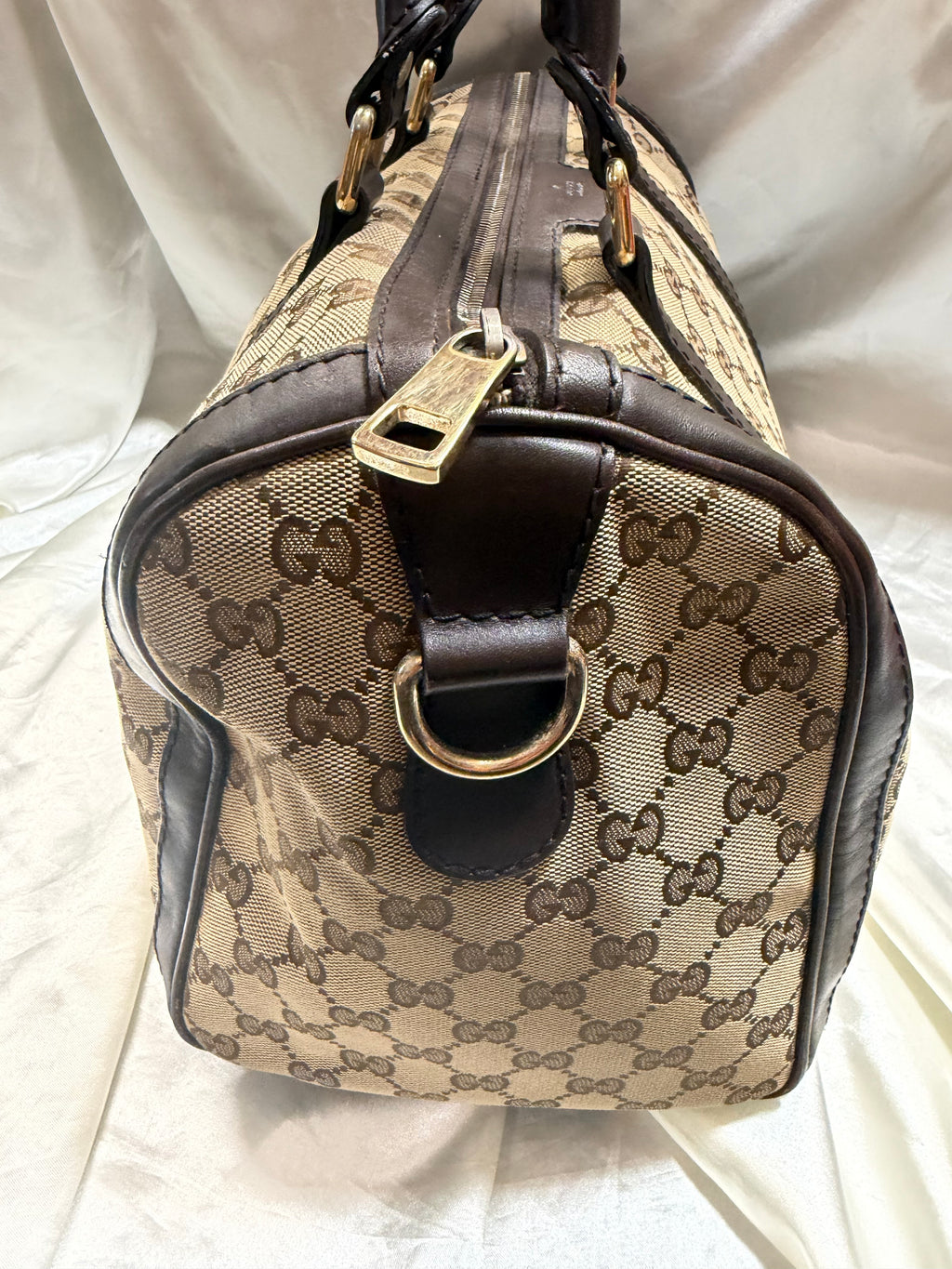 Gucci Monogram Canvas Signature Boston Joy Tote Bowler