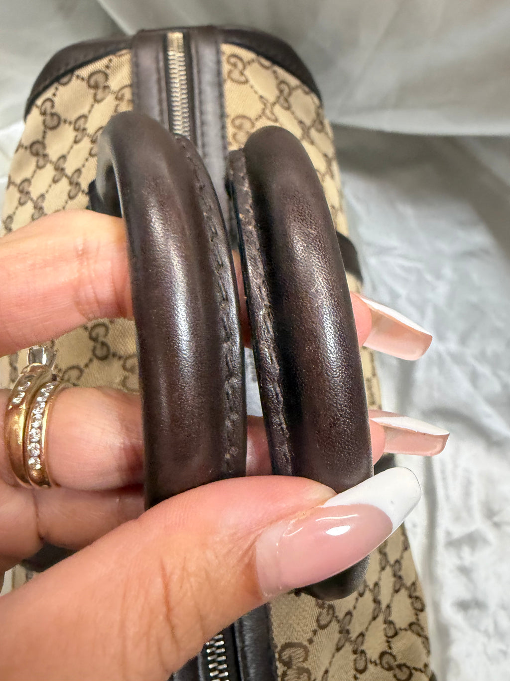 Gucci Monogram Canvas Signature Boston Joy Tote Bowler