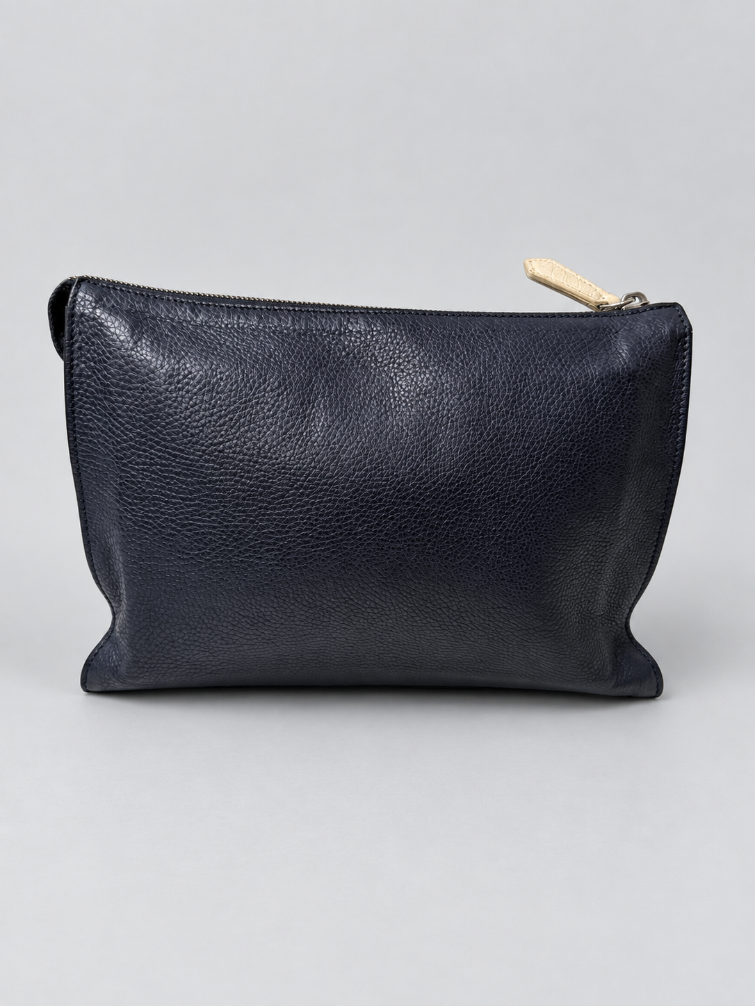 Fendi Pebbled Leather Monster Clutch Zipper Pouch