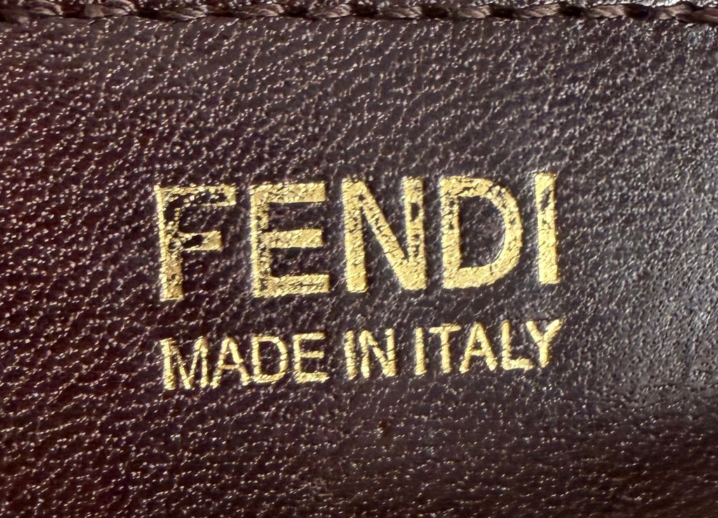 Fendi Zucca Pochette Chain Strap Shoulder Bag