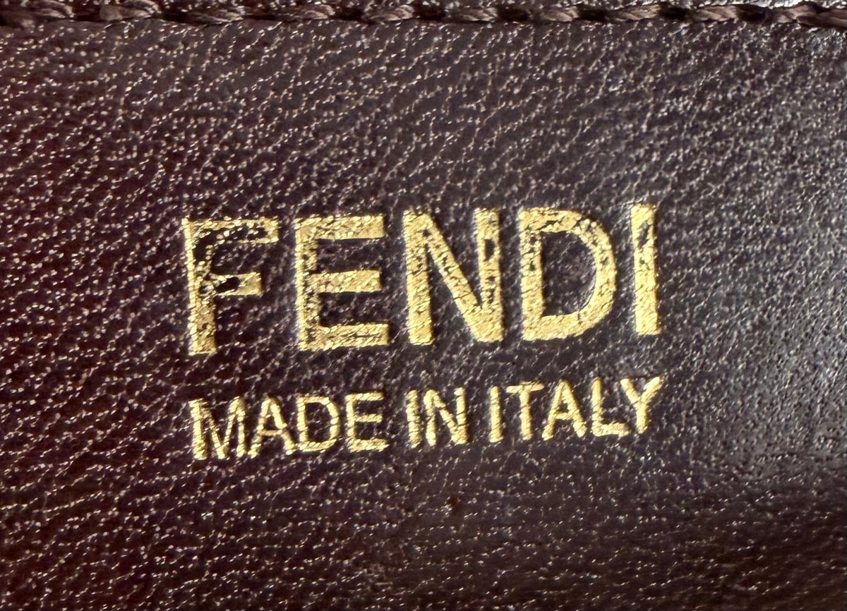 Fendi Zucca Pochette Chain Strap Shoulder Bag