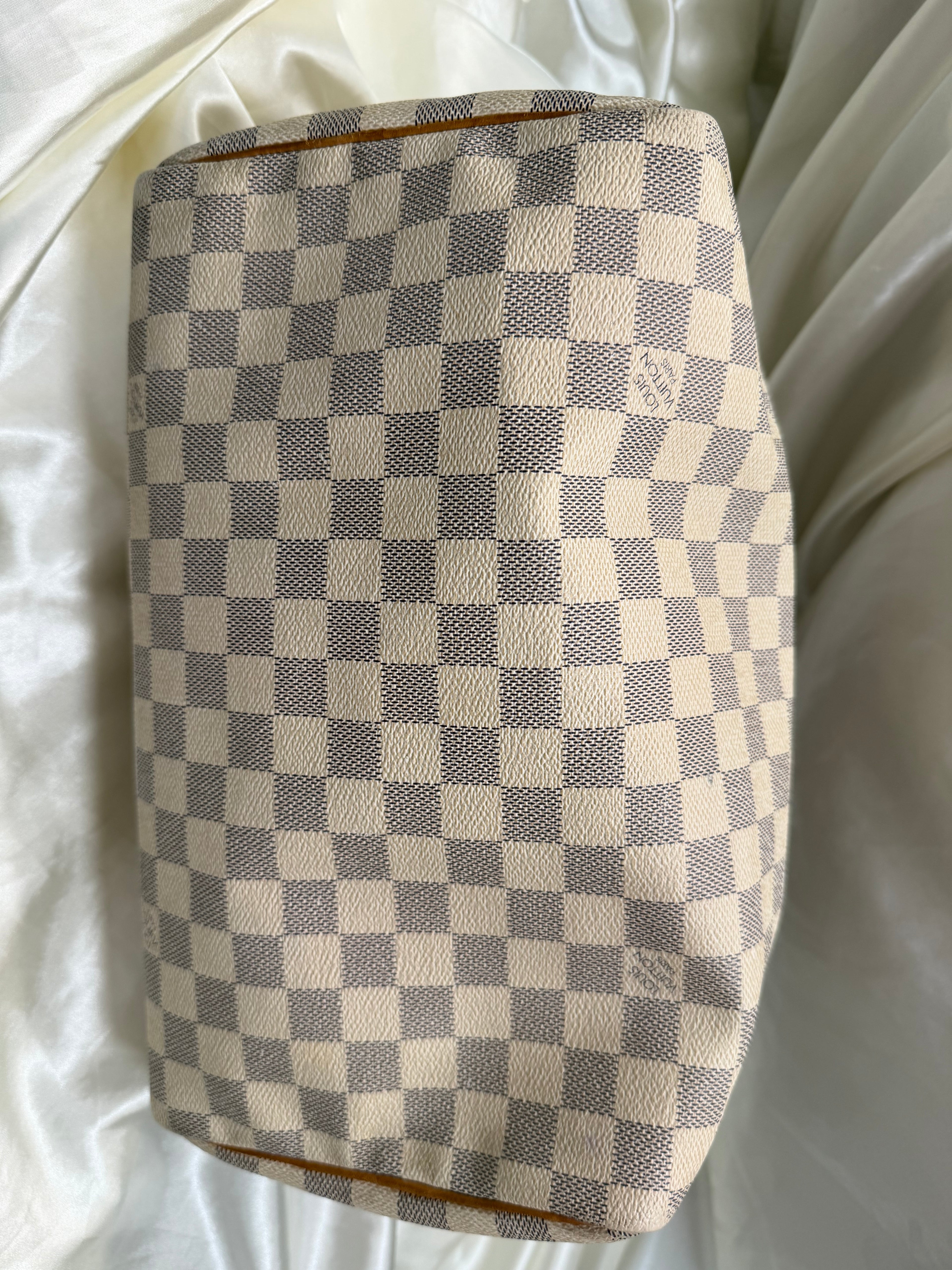 Louis Vuitton Damier Azur 30 Satchel Boston Bowler