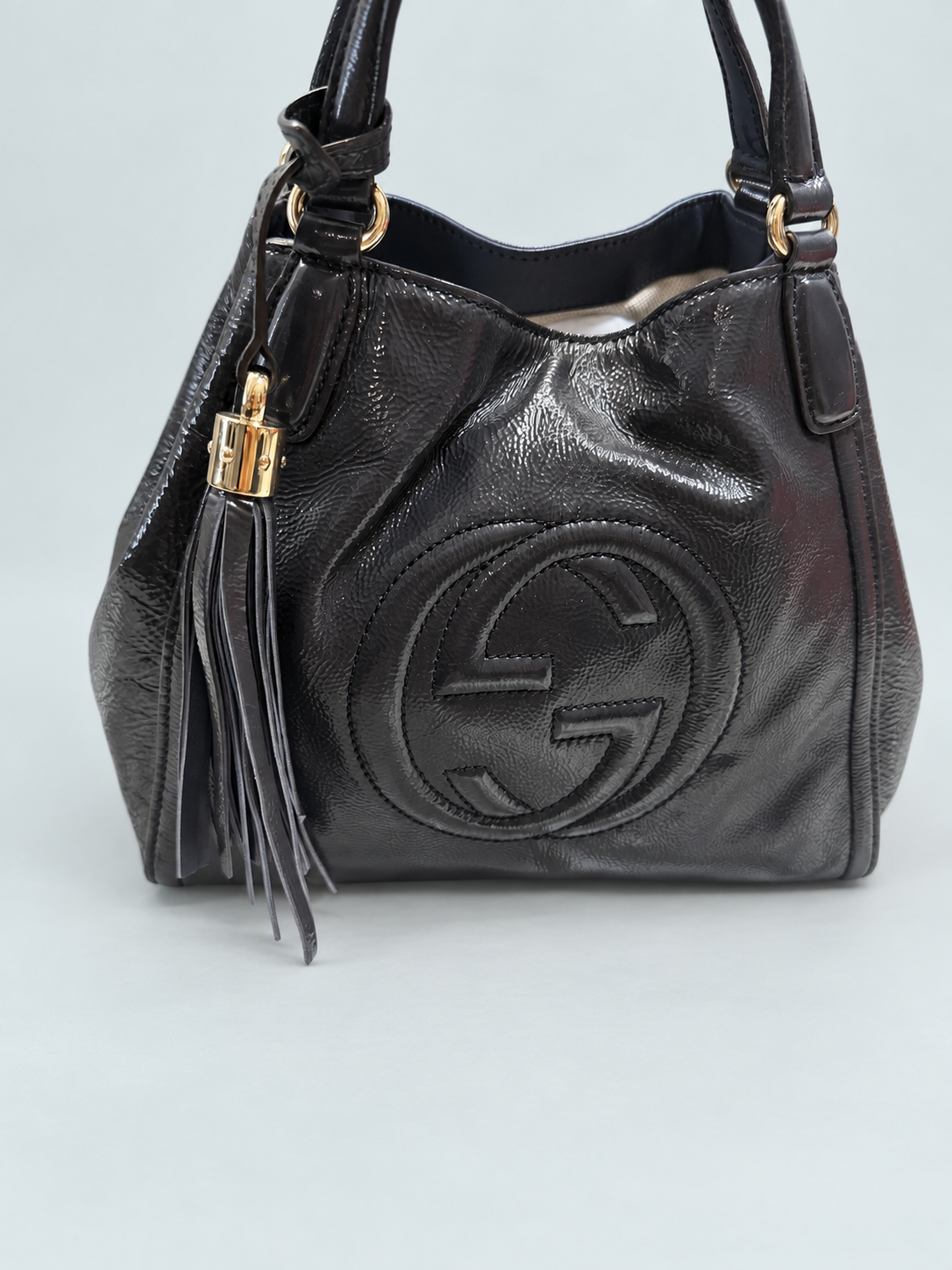 Gucci Soho Patent Tote Shoulder Small