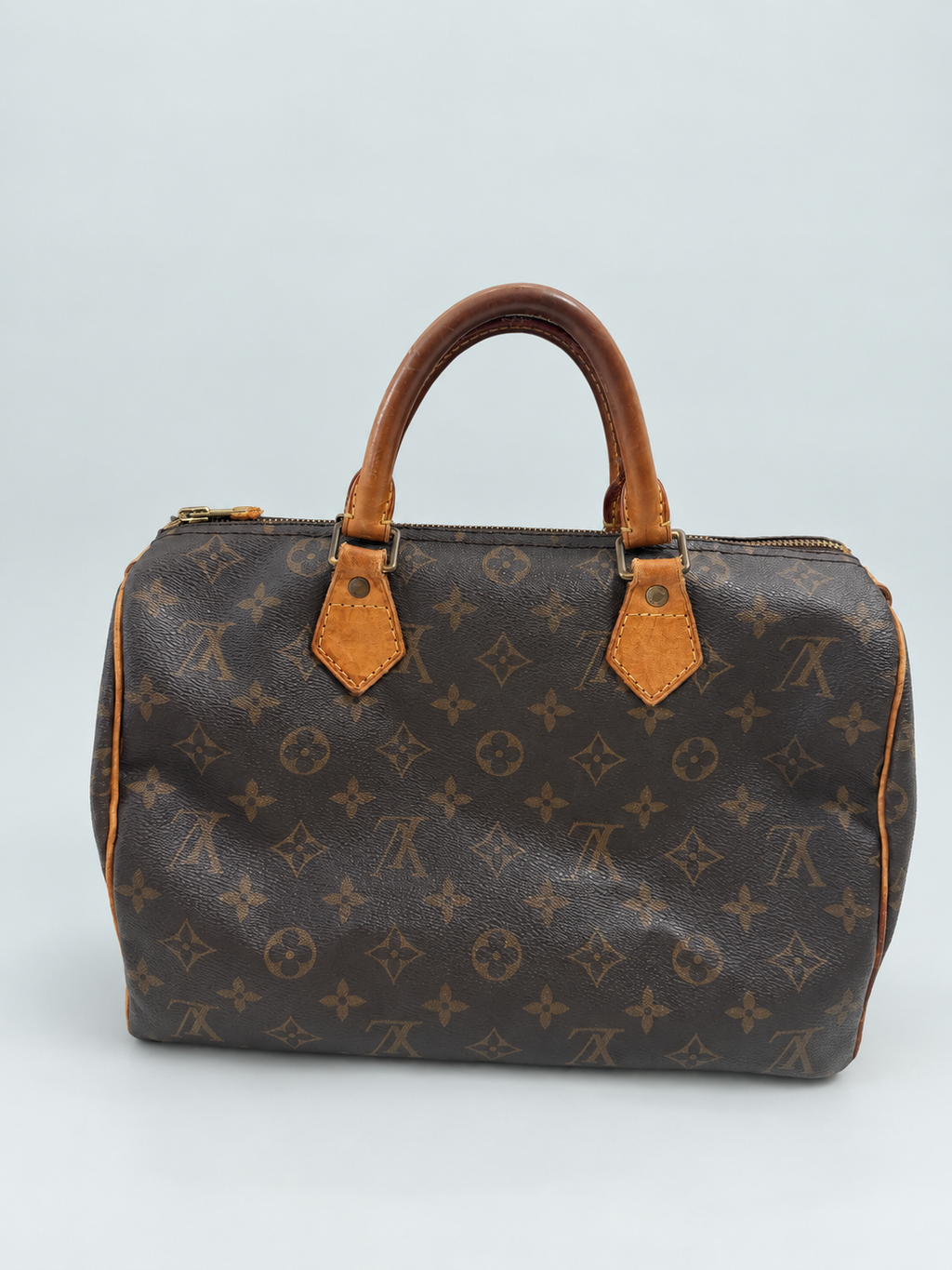 Louis Vuitton Speedy 30 Monogram Satchel Bowler Boston