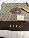 Gucci Supreme Plus Monogram Canvas Neo Wristlet Pouch Clutch
