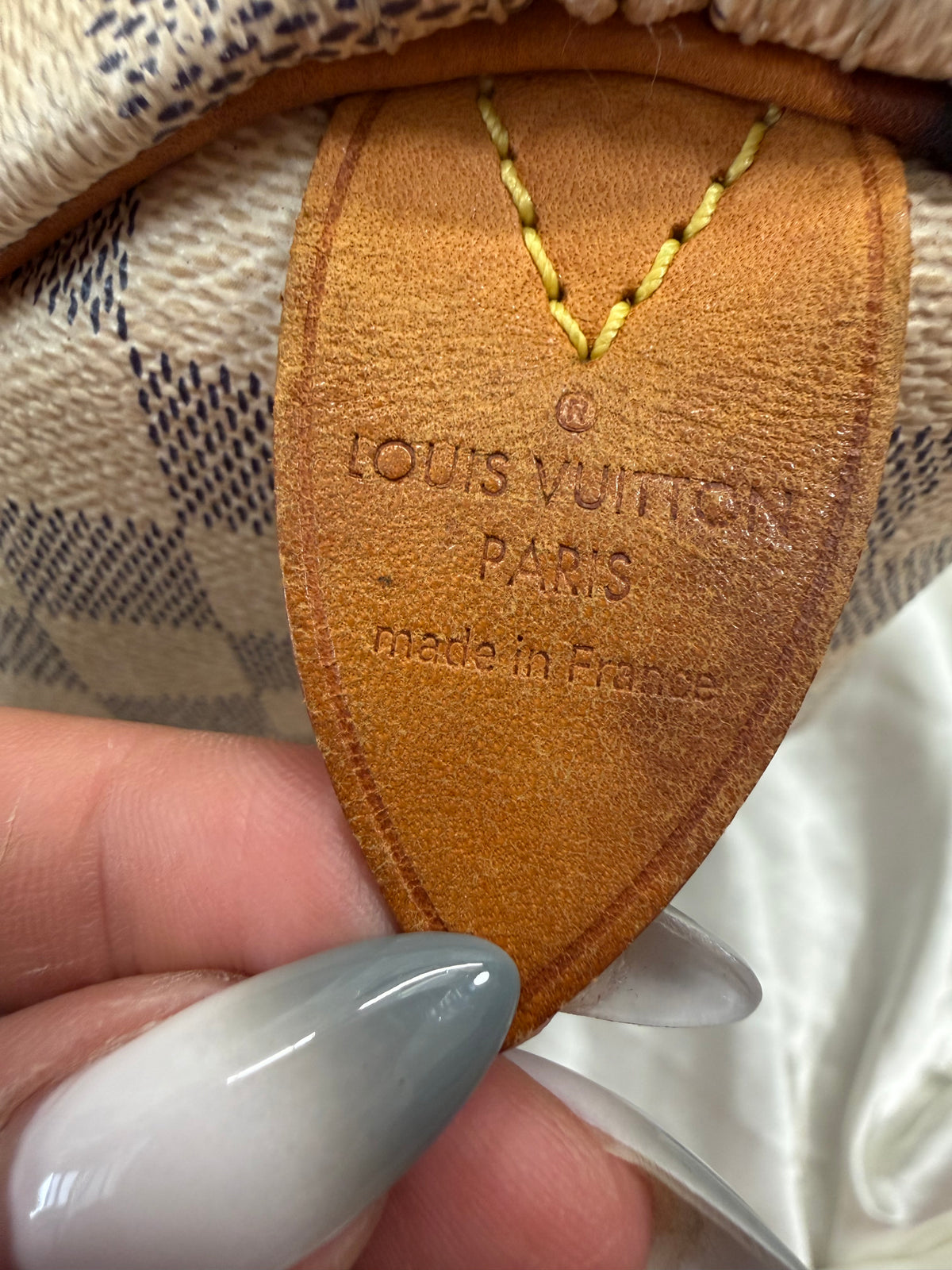 Louis Vuitton Damier Azur Speedy 25 Boston Satchel
