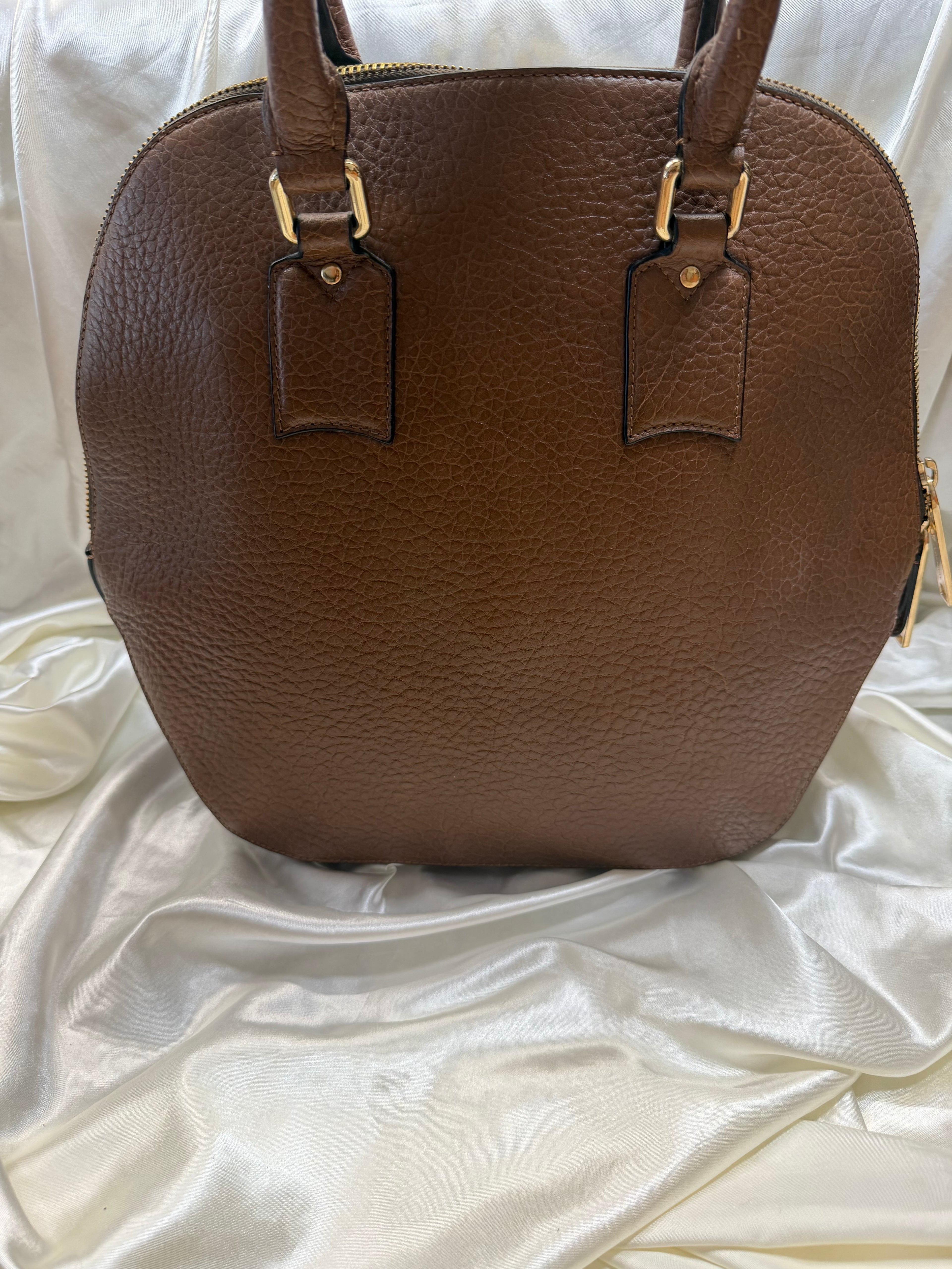 Burberry Heritage Grain Orchard Top Handle Large in Brown