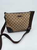 Gucci Monogram Canvas Messenger Sling Crossbody