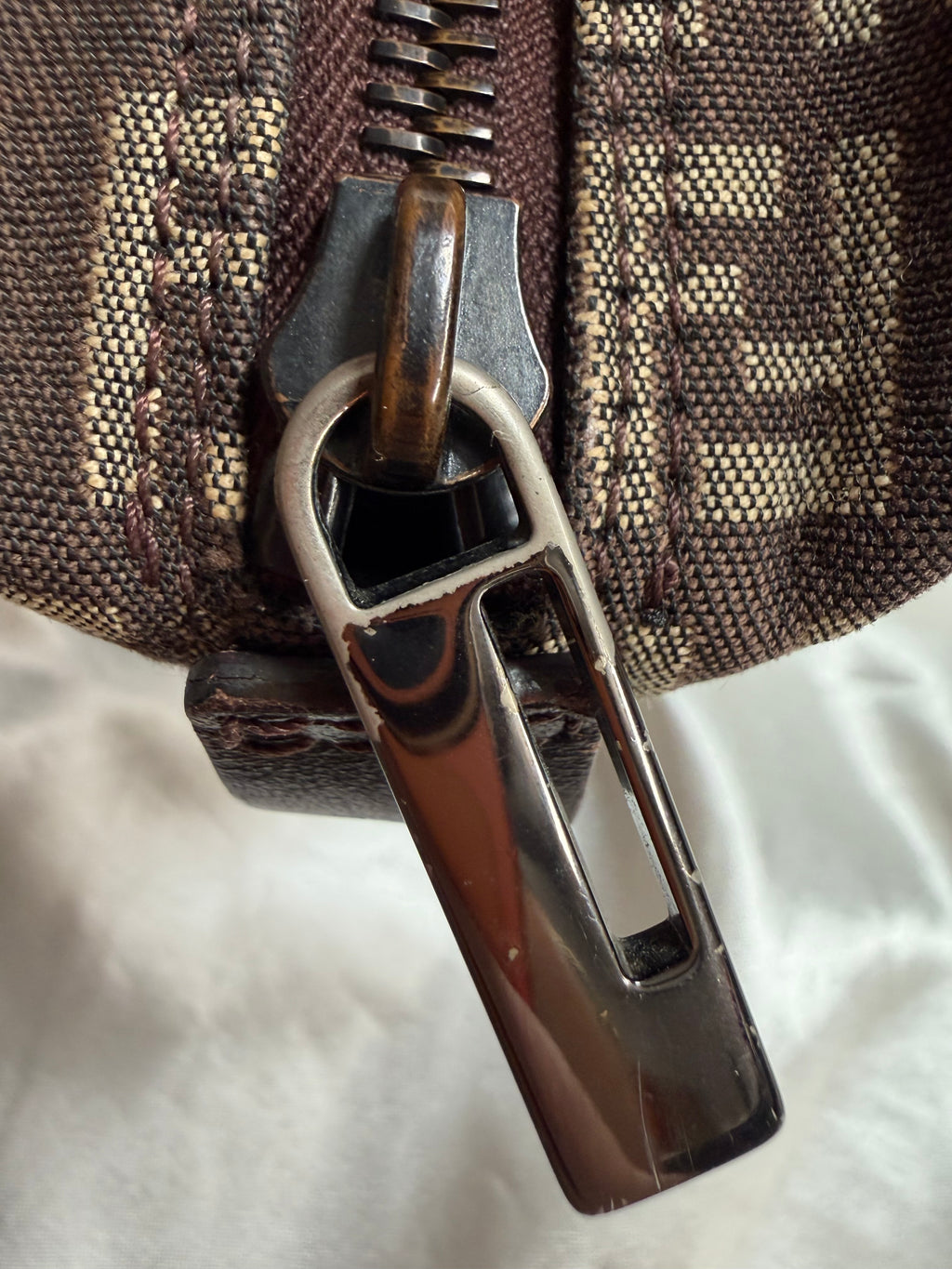 Fendi Zucchino Top Handle Square Mini Bag Satchel