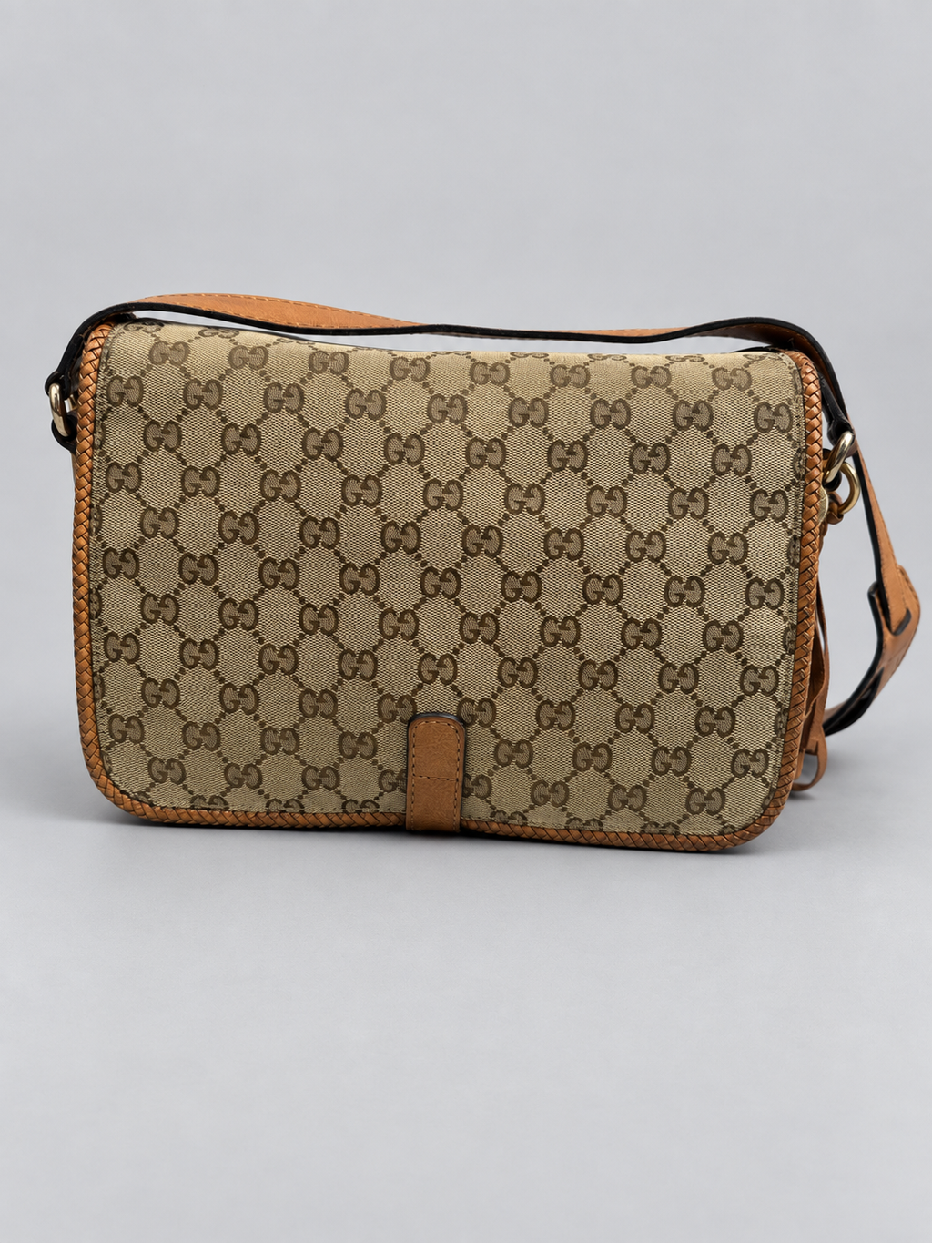 Gucci Monogram Canvas Marrakech Flap Crossbody Messenger
