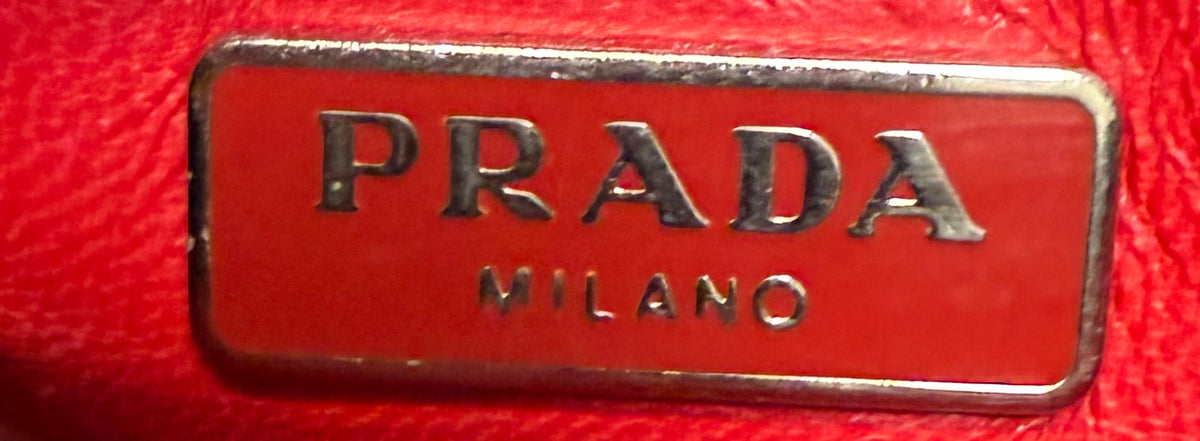 Prada Saffiano Lock Flap Chain Strap Crossbody in Black