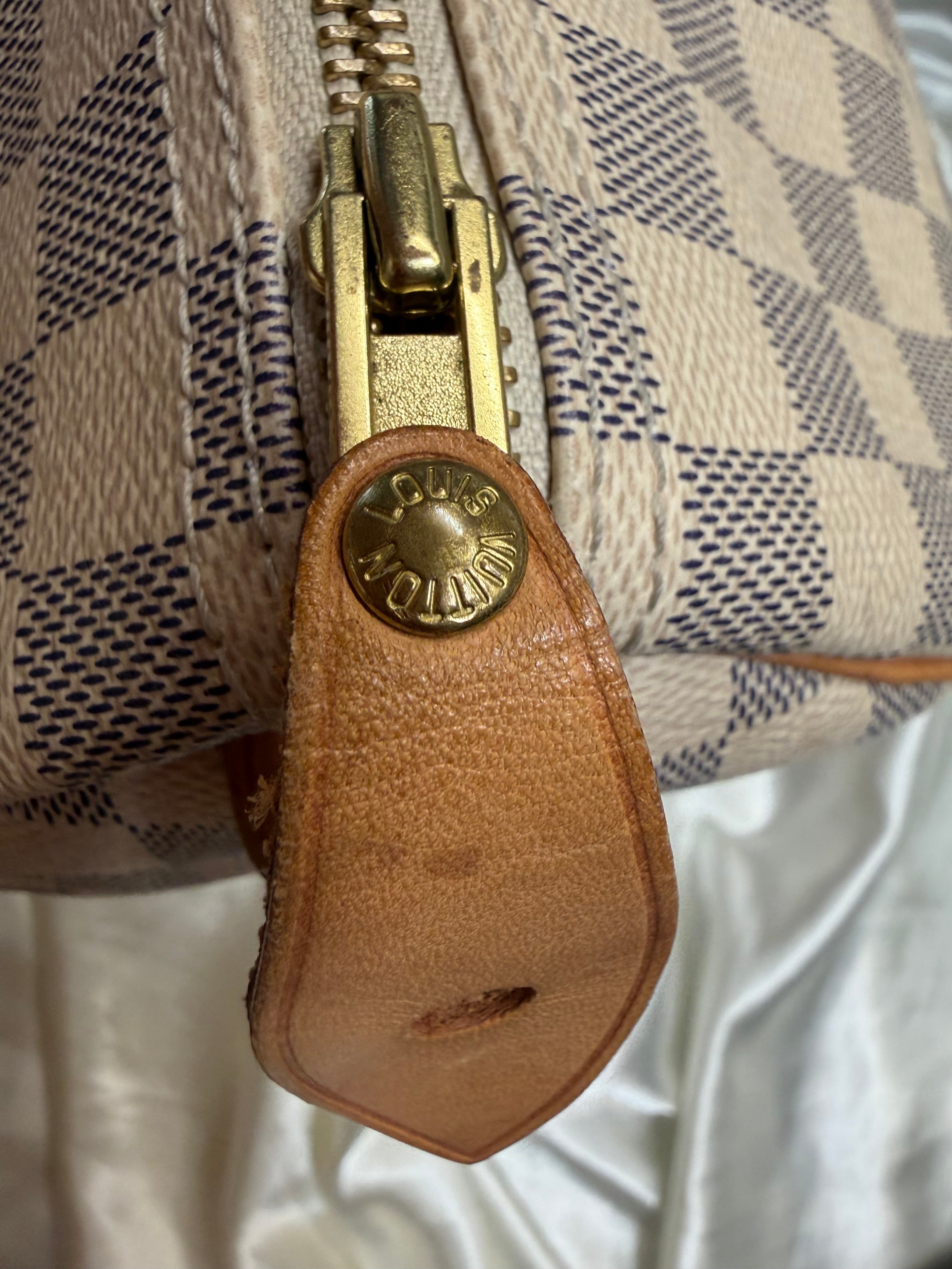 Louis Vuitton Damier Azur Speedy 35 Boston Satchel