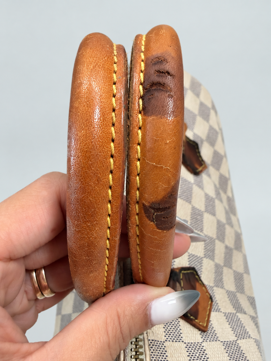 Louis Vuitton Damier Azur Speedy 25 Boston Satchel