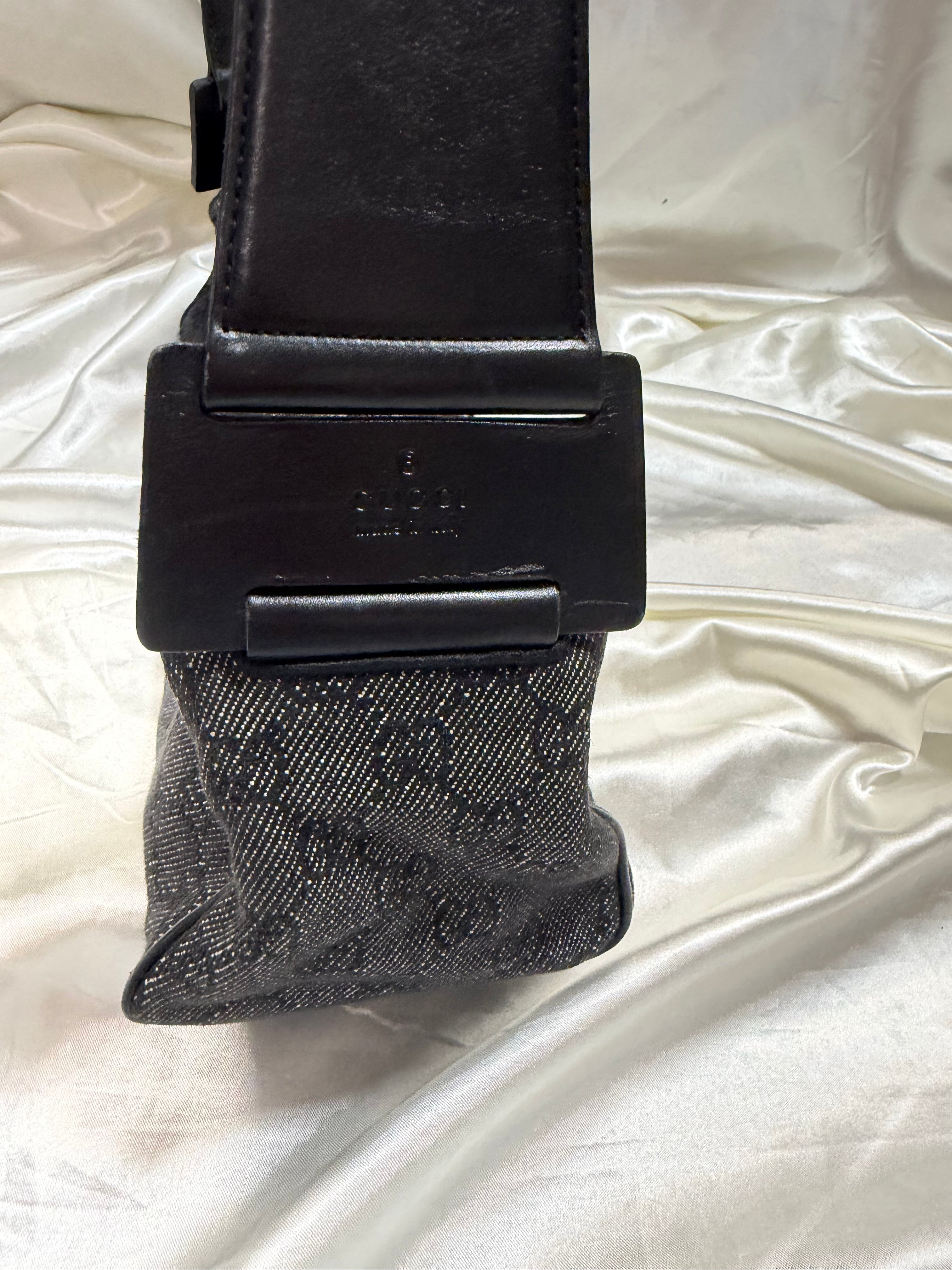 Gucci Monogram Denim Canvas Boston Bowler