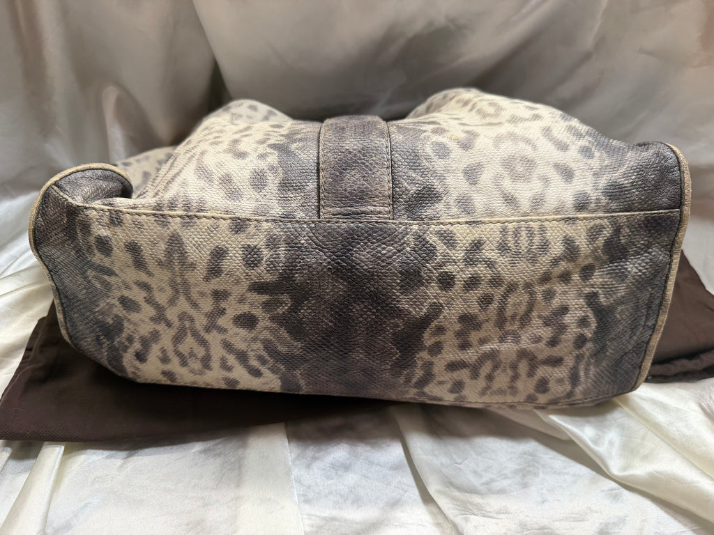 Gucci Animalier Karung Gray Tote Printed Shoulder Bag