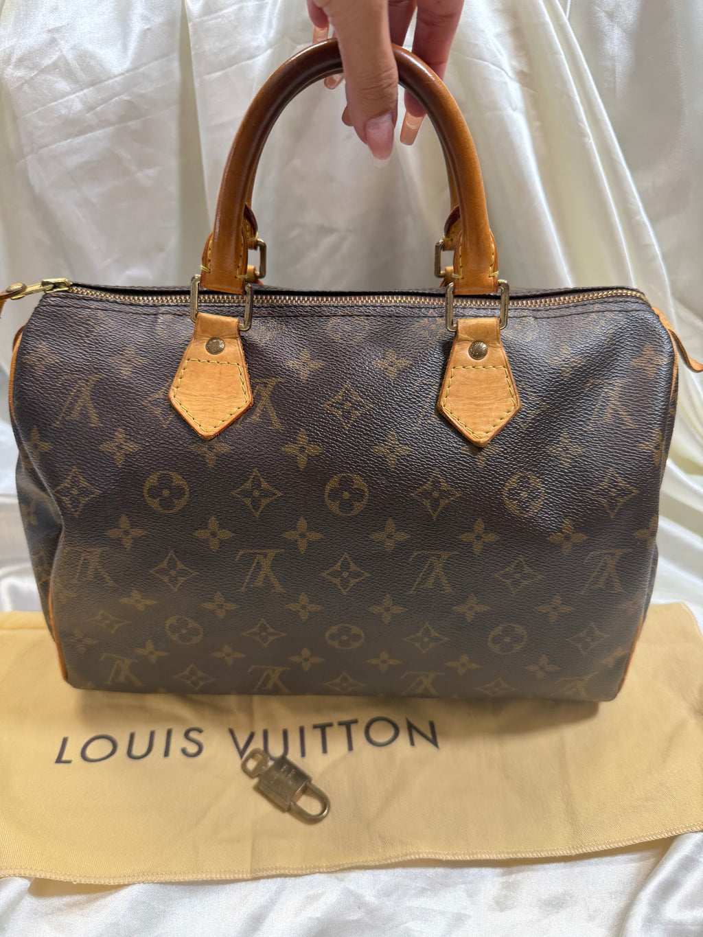 Louis Vuitton Speedy Monogram 30 Satchel Boston Bowler