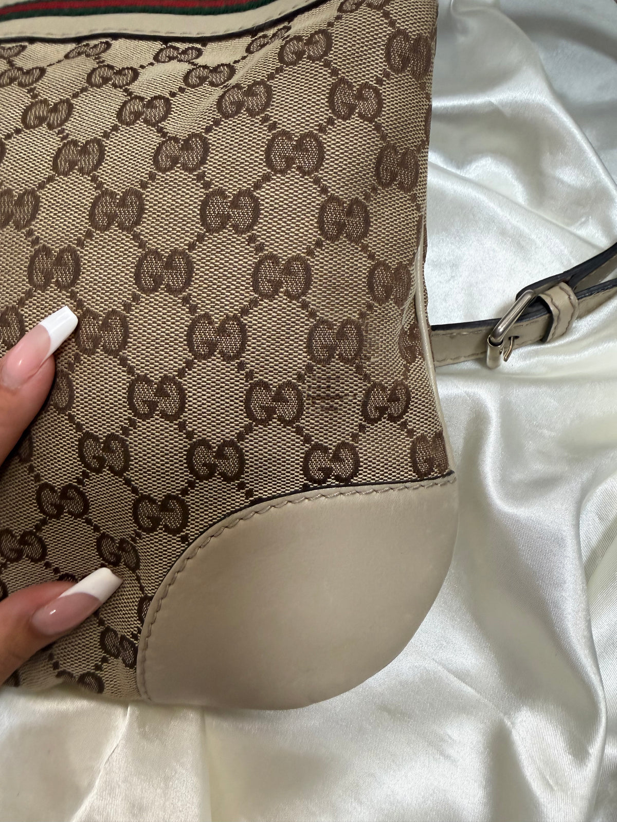 Gucci Monogram Canvas Web Mayfair Messenger Sling