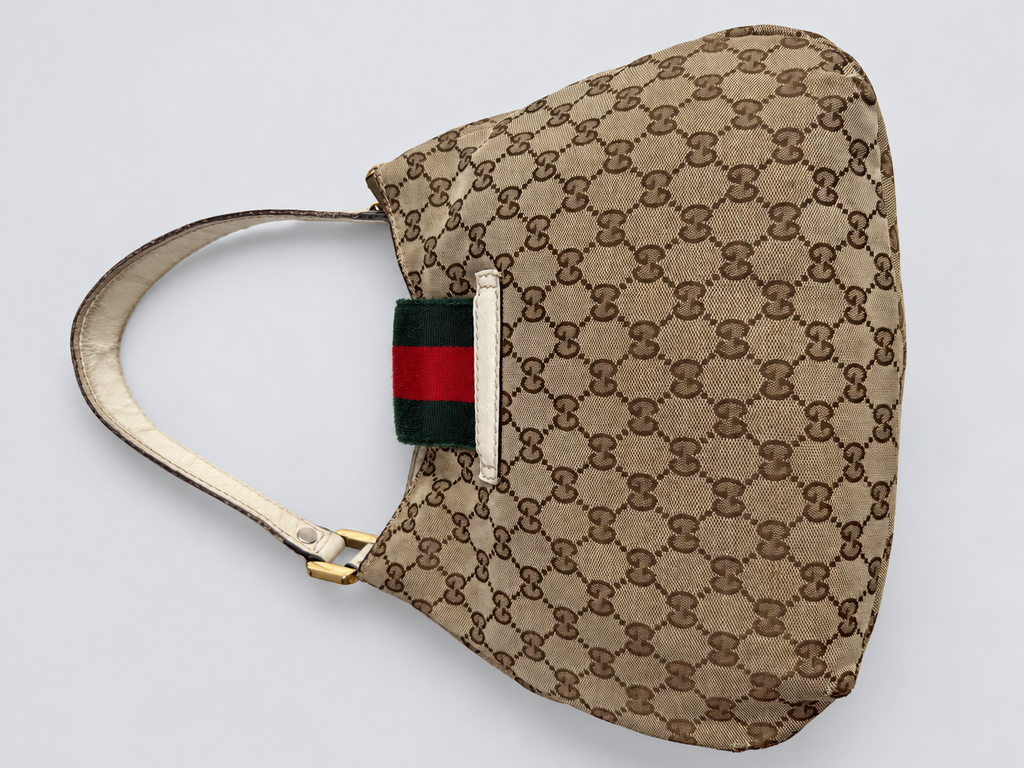 Gucci Monogram Canvas New Web Ladies Hobo Shoulder Bag