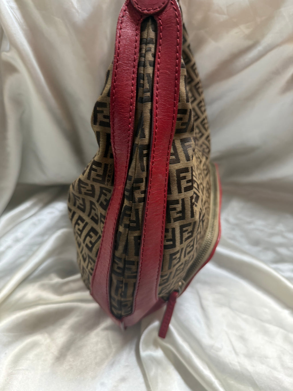 Fendi Pocket Chef Hobo Zucchino Cuoio Shoulder Bag