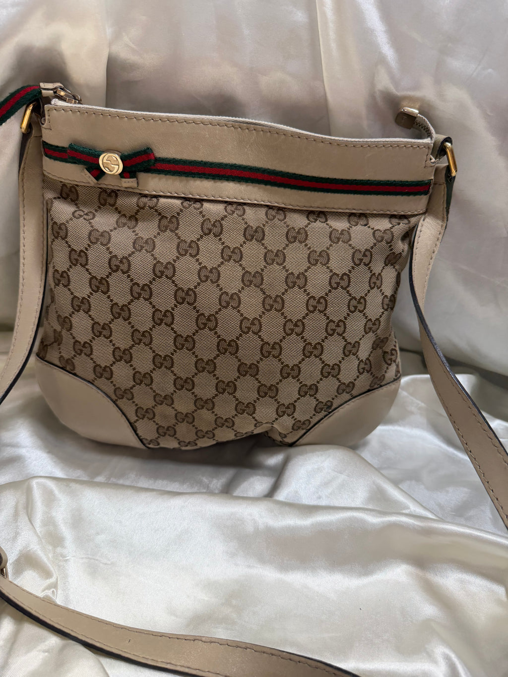 Gucci Monogram Canvas Web Mayfair Messenger Sling