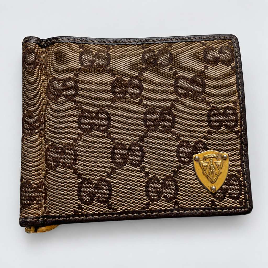 Gucci GG Canvas Bifold Money Clip Wallet