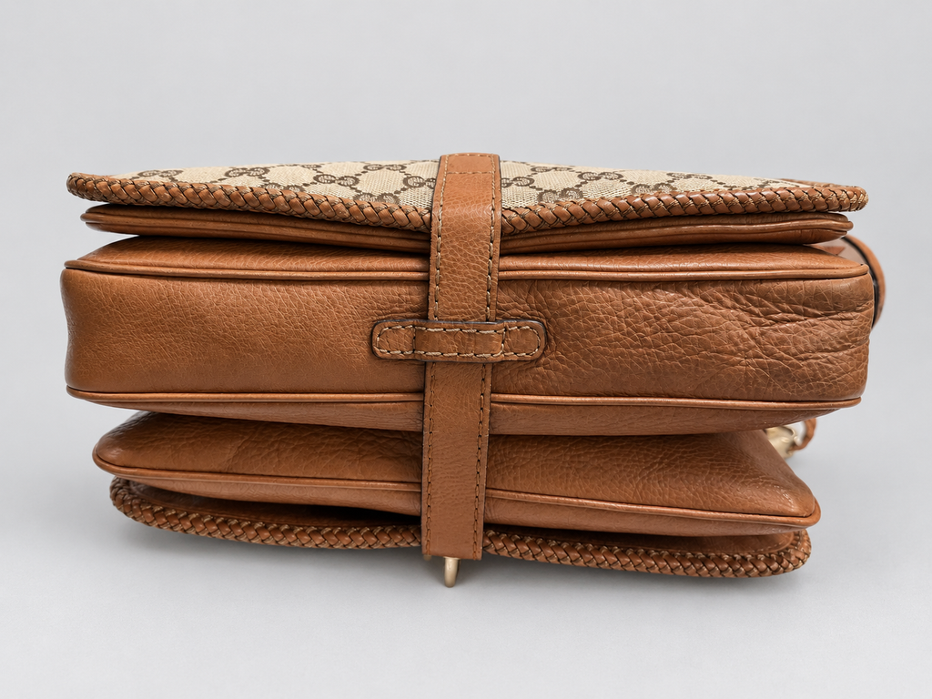 Gucci Monogram Canvas Marrakech Flap Crossbody Messenger