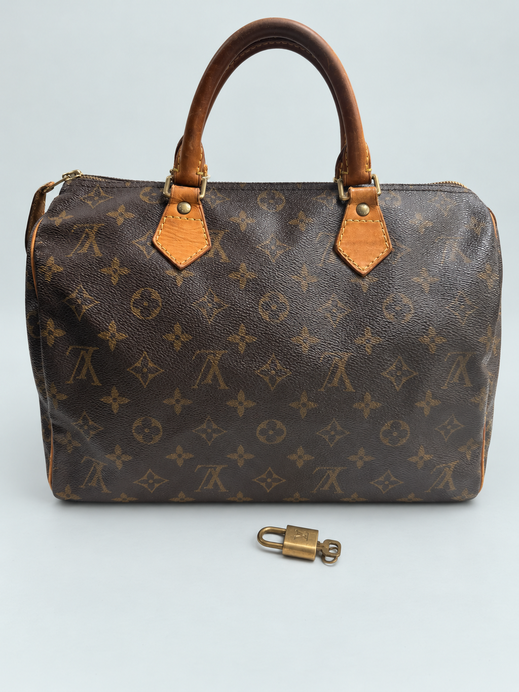Louis Vuitton Monogram Speedy 30 Satchel Boston Bowler