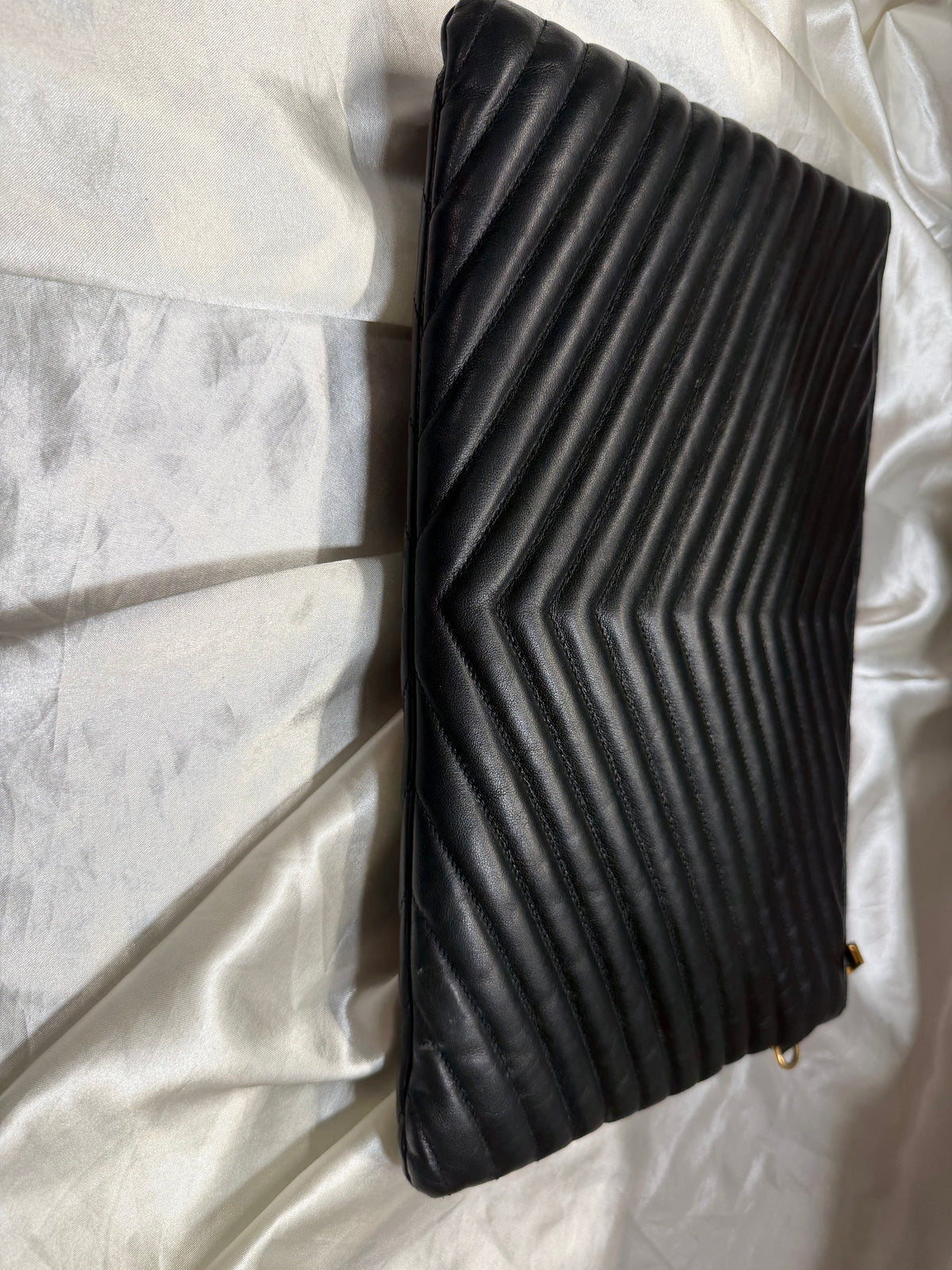 Saint Laurent Zipper Pouch Cassandre Matelasse