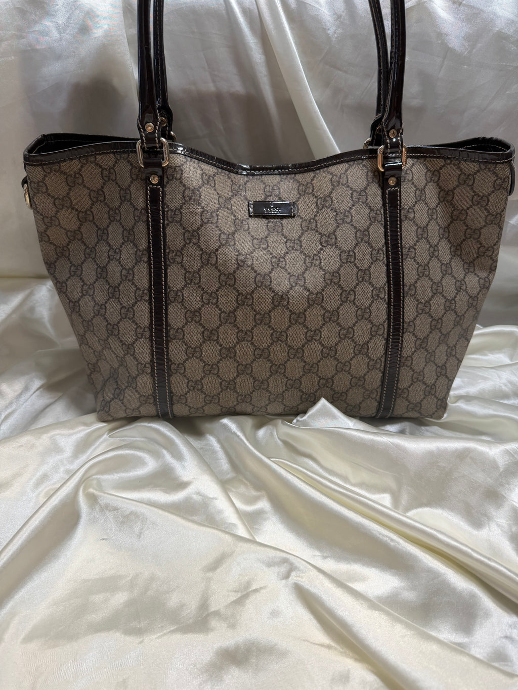 Gucci Monogram Supreme Joy Tote Medium Shoulder Bag