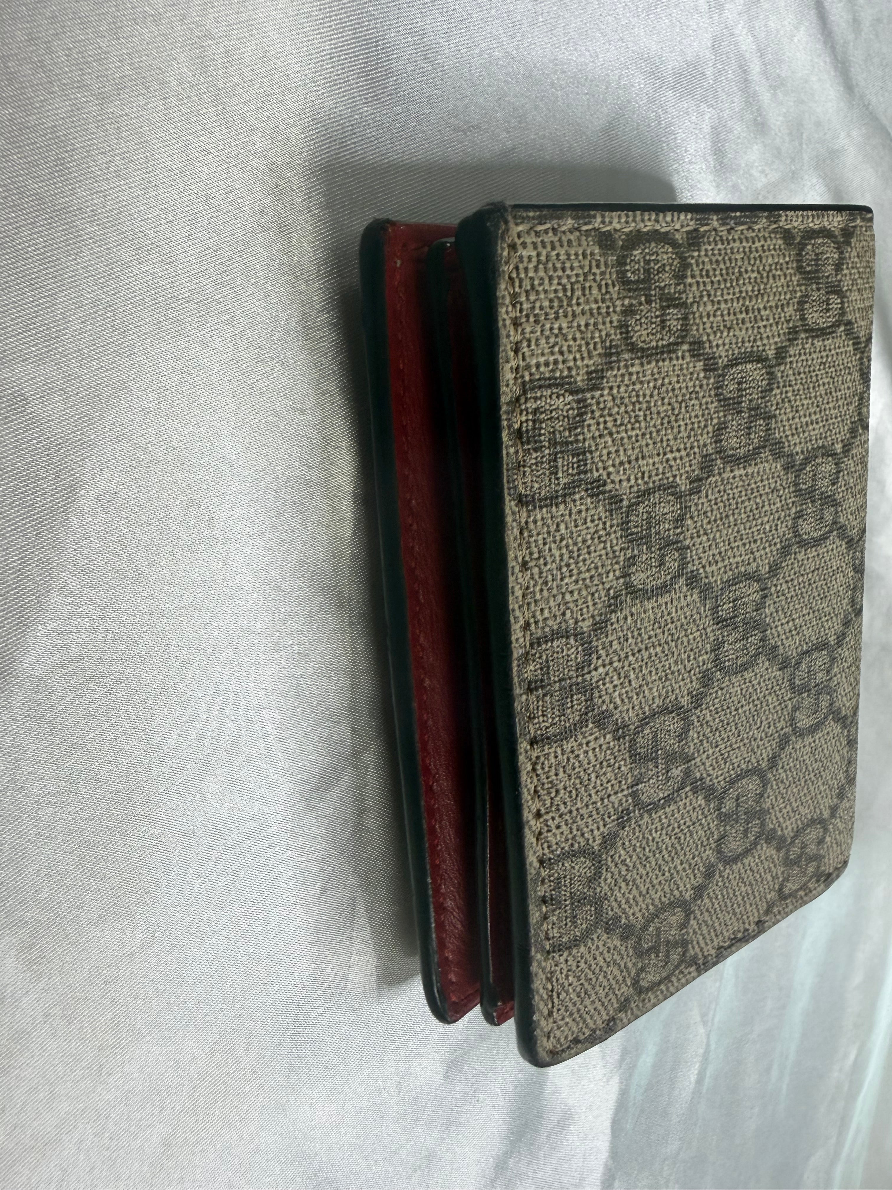 Gucci Monogram Supreme Bosco Patch Card Wallet