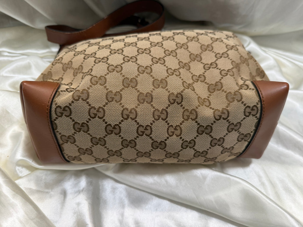 Gucci Monogram Canvas Web Loop Messenger Crossbody Sling