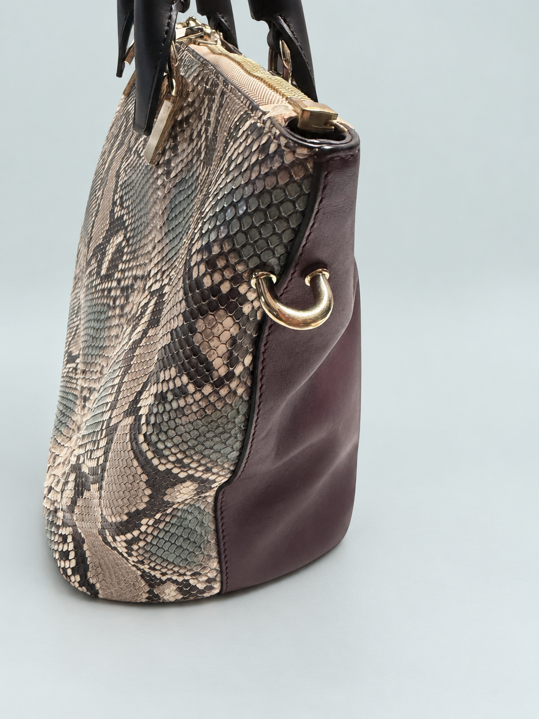 Chloe Phyton and Leather Baylee Shoulder Tote