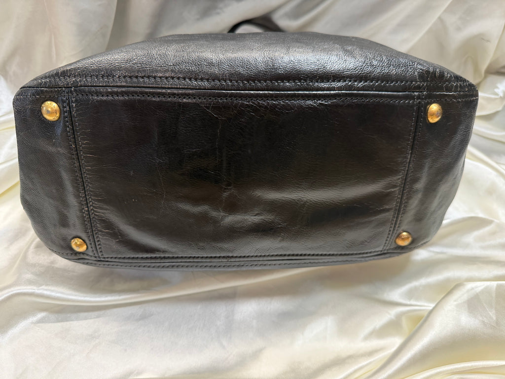 Prada Vitello Shine Hobo Shoulder Bag