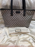 Gucci Supreme Plus Zipper Tote Monogram Coated Canvas