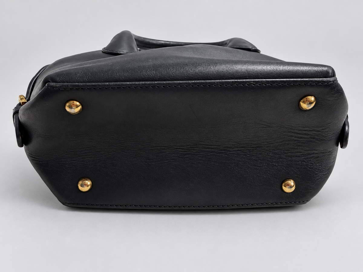 Salvatorre Ferragamo Fiamma Small Dome Crossbody Messenger in Navy Blue