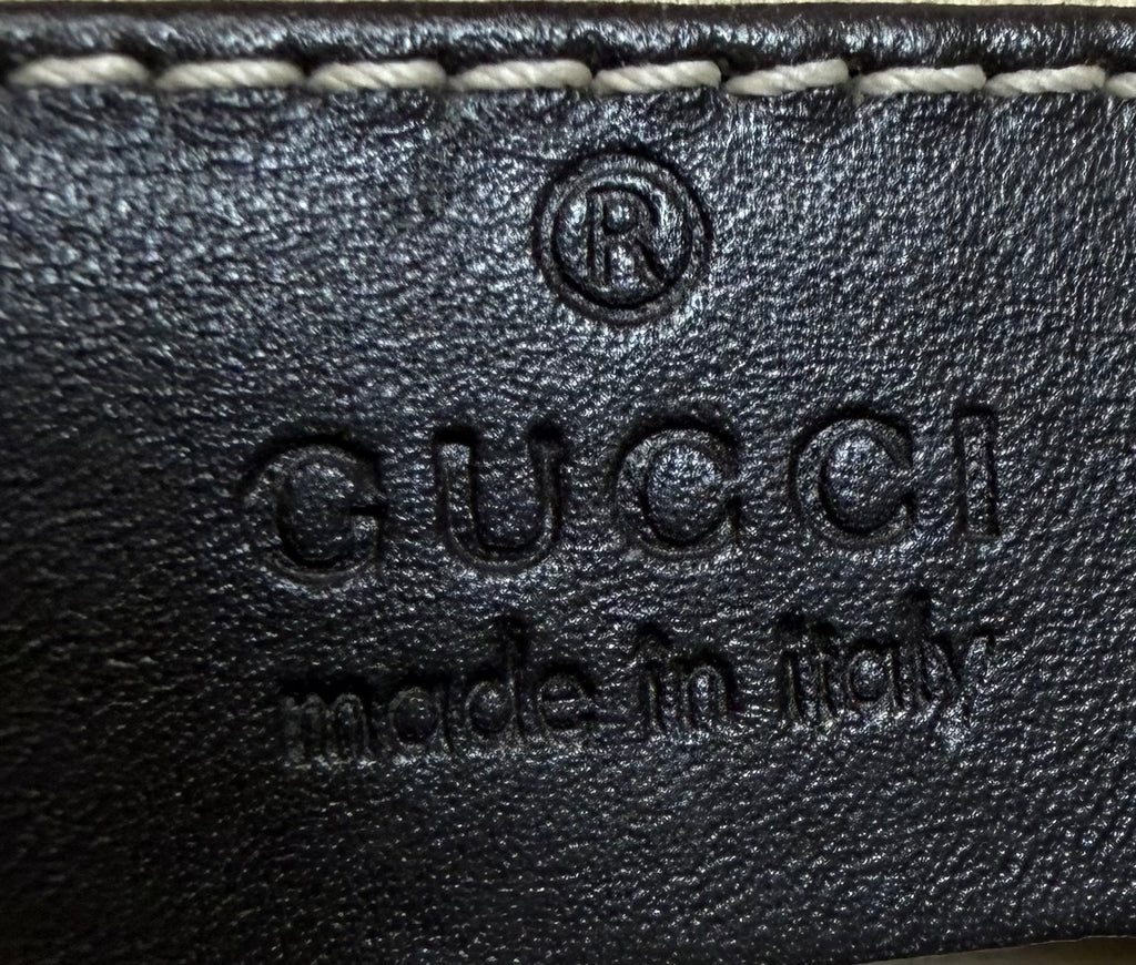 Gucci Monogram Canvas Denim Brown Sukey Medium Tote Shoulder Bag