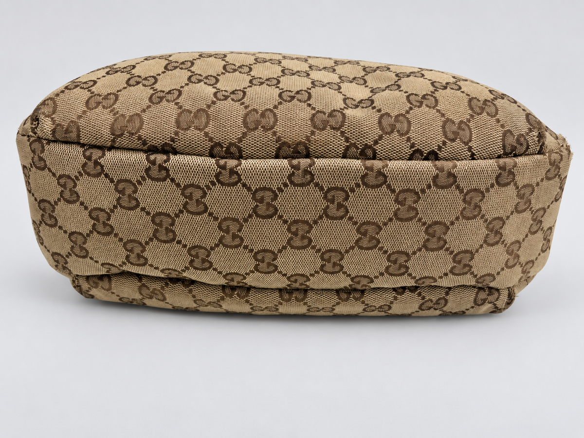 Gucci Monogram Canvas New Web Ladies Hobo Shoulder Bag