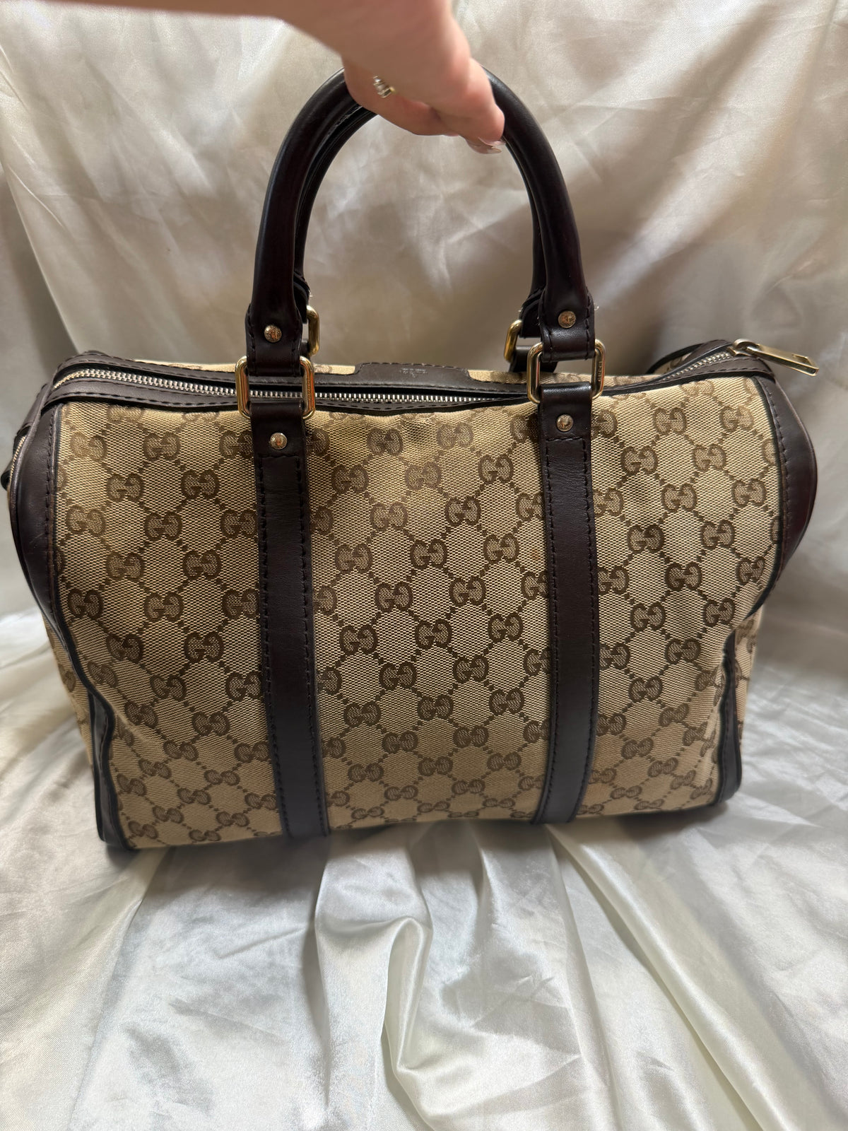 Gucci Monogram Canvas Signature Boston Joy Tote Bowler
