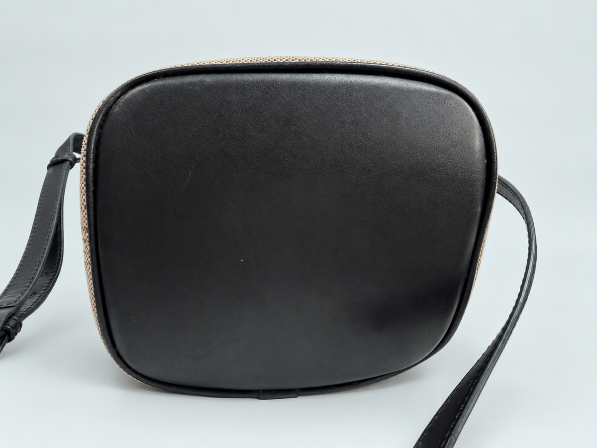 Burberry Ashby Bucket Small Tassel Haymarket Check Crossbody