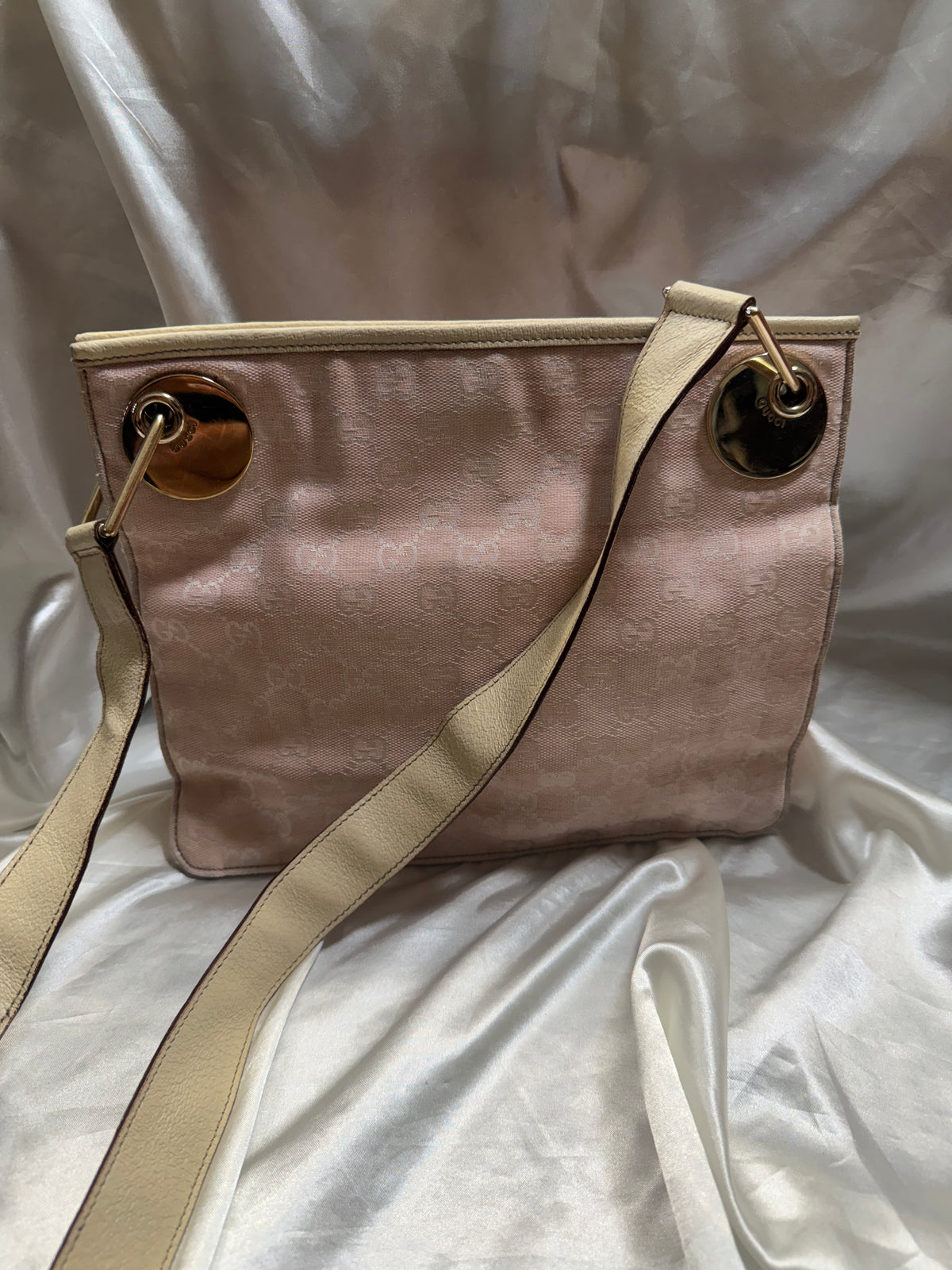Gucci Monogram Canvas Eclipse Messenger Crossbody Sling