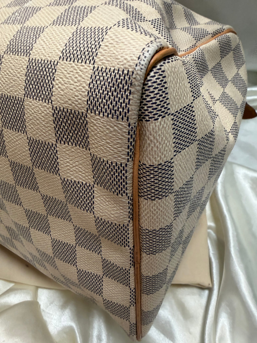 Louis Vuitton Damier Azur Speedy 35 Boston Satchel
