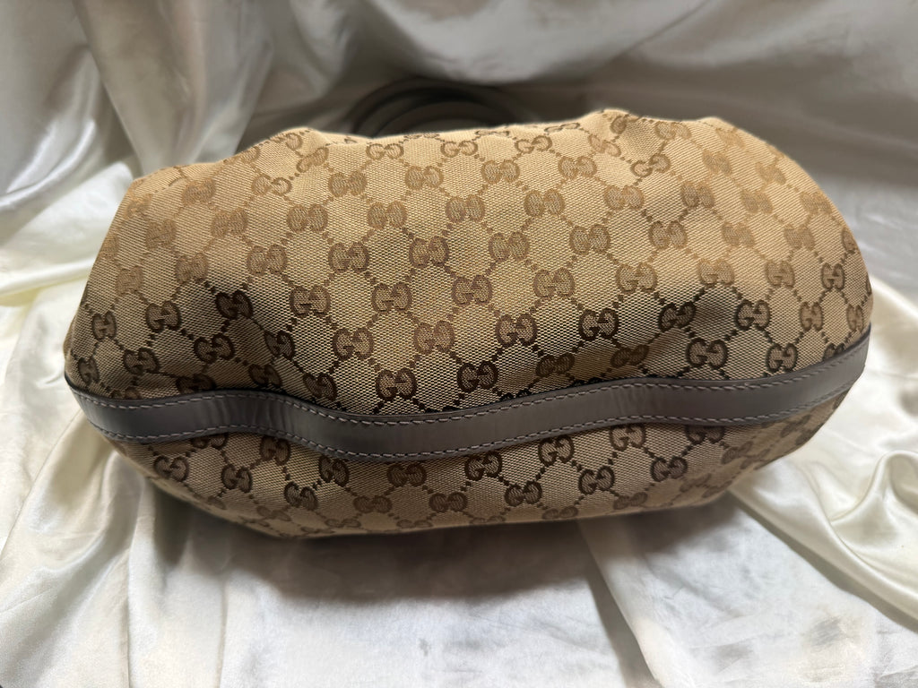 Gucci Scarlett Tote Monogram Canvas Shoulder Bag in Gray