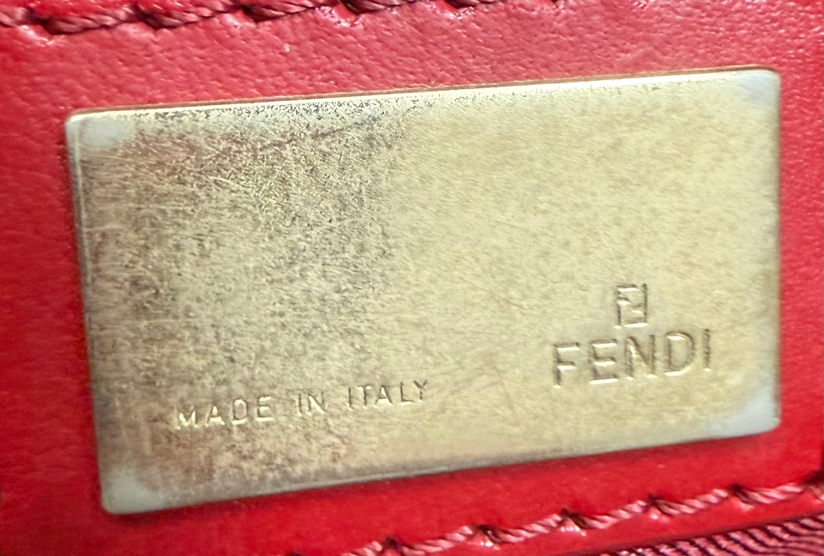 Fendi Pocket Chef Hobo Zucchino Cuoio Shoulder Bag