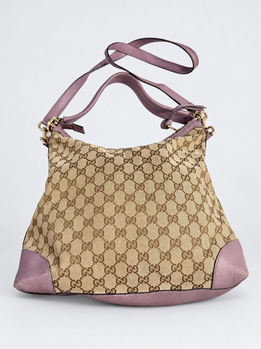 Gucci Monogram Canvas Miss Gg Hobo Sling Bag